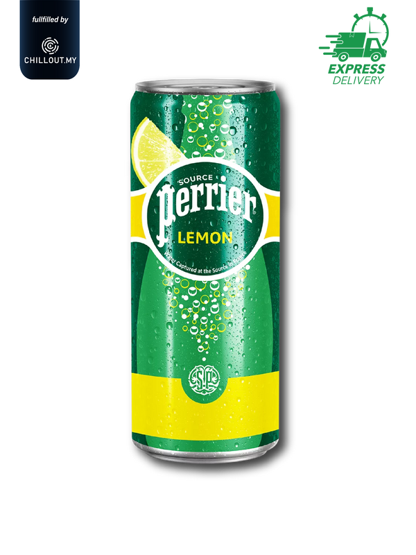 PERRIER NATURAL LEMON FLAVORED SPARKLING MINERAL WATER 250ML