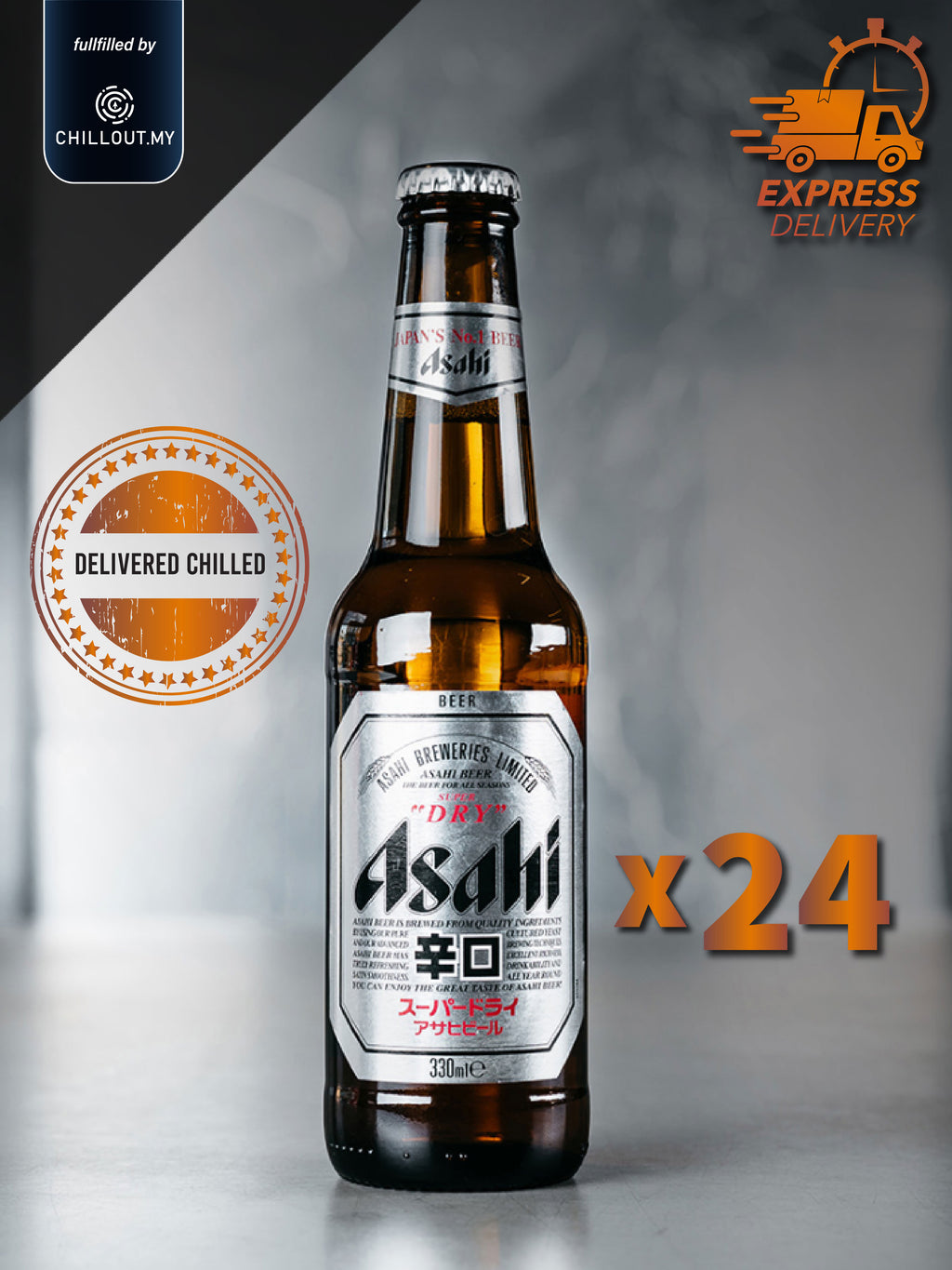 ASAHI 325ml x 24 chillout.my