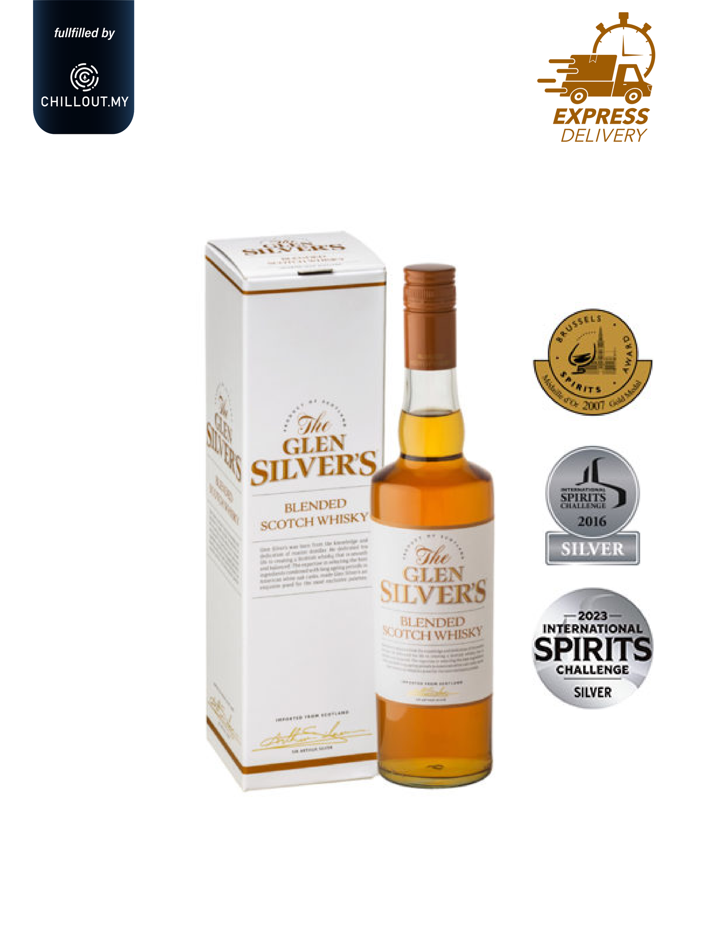 GLEN SILVER'S BLENDED SCOTCH WHISKY 70CL