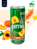 PERRIER NATURAL PEACH FLAVORED SPARKLING MINERAL WATER 250ML