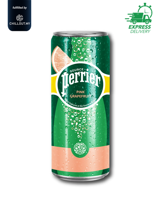 PERRIER NATURAL GRAPEFRUIT FLAVORED SPARKLING MINERAL WATER 250ML