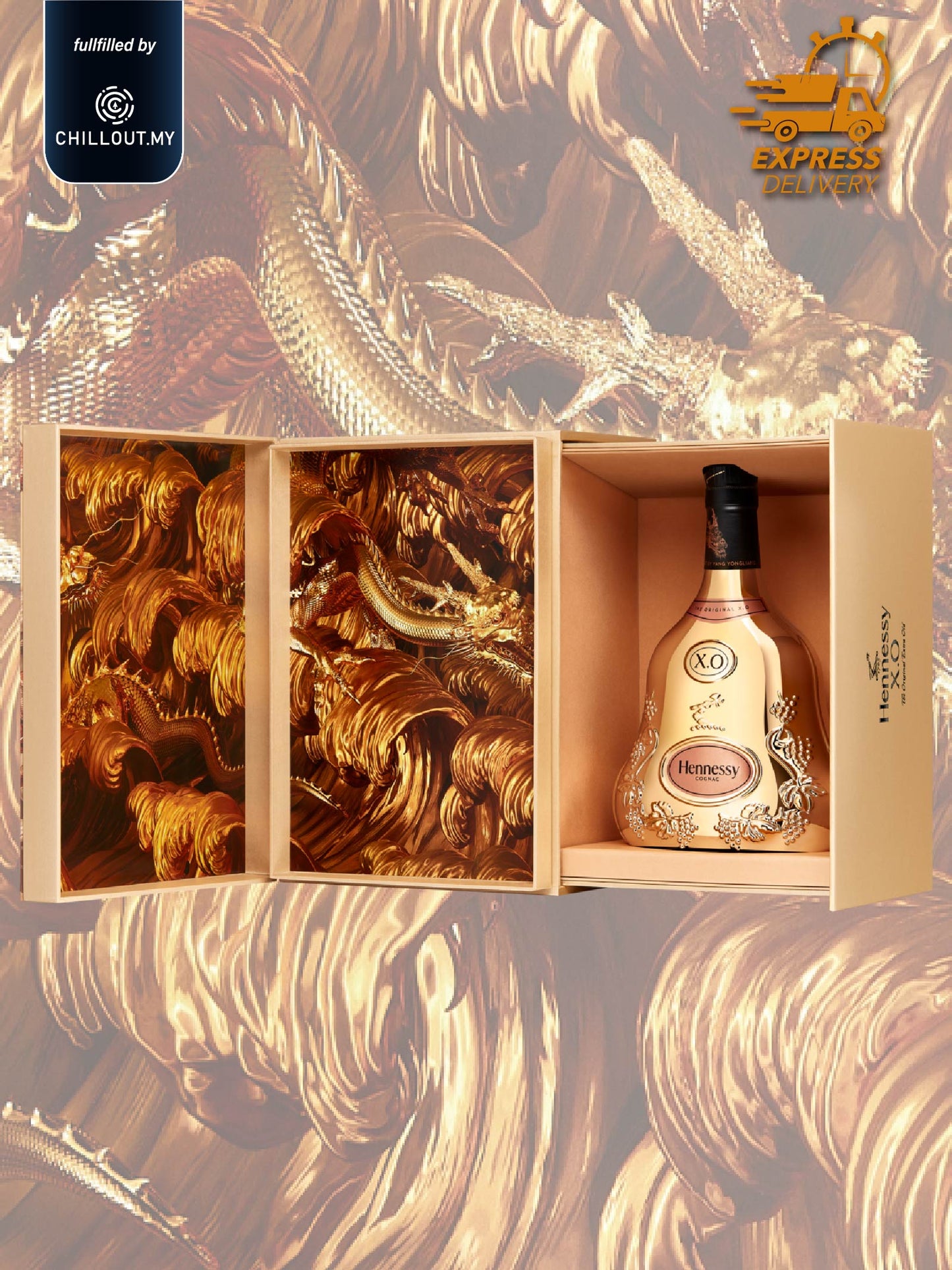 HENNESSY XO CNY 2024 DELUXE BOTTLE ART BY YANG YONGLIANG 70CL