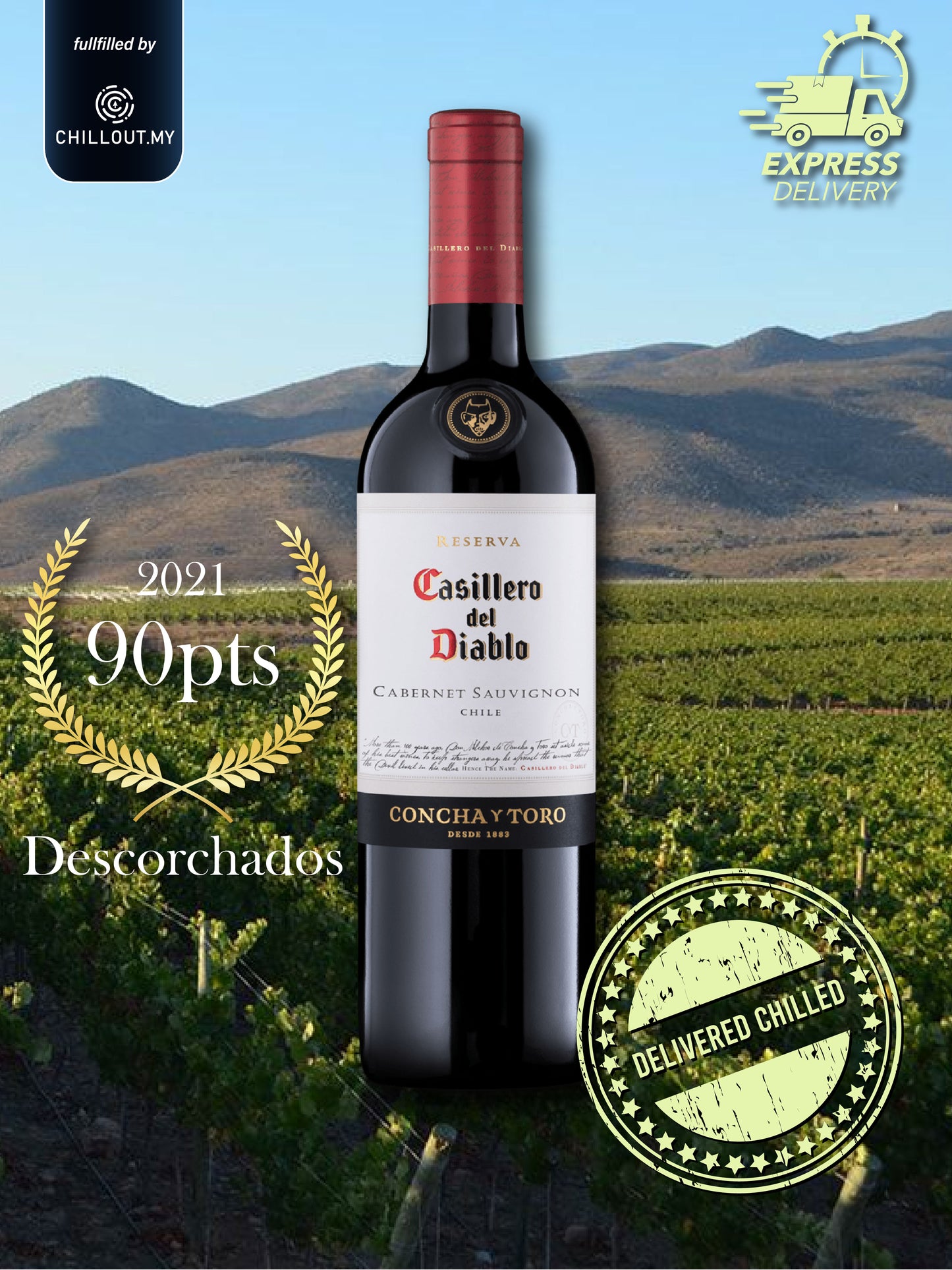 CASILLERO DEL DIABLO CABERNET SAUVIGNON 2019