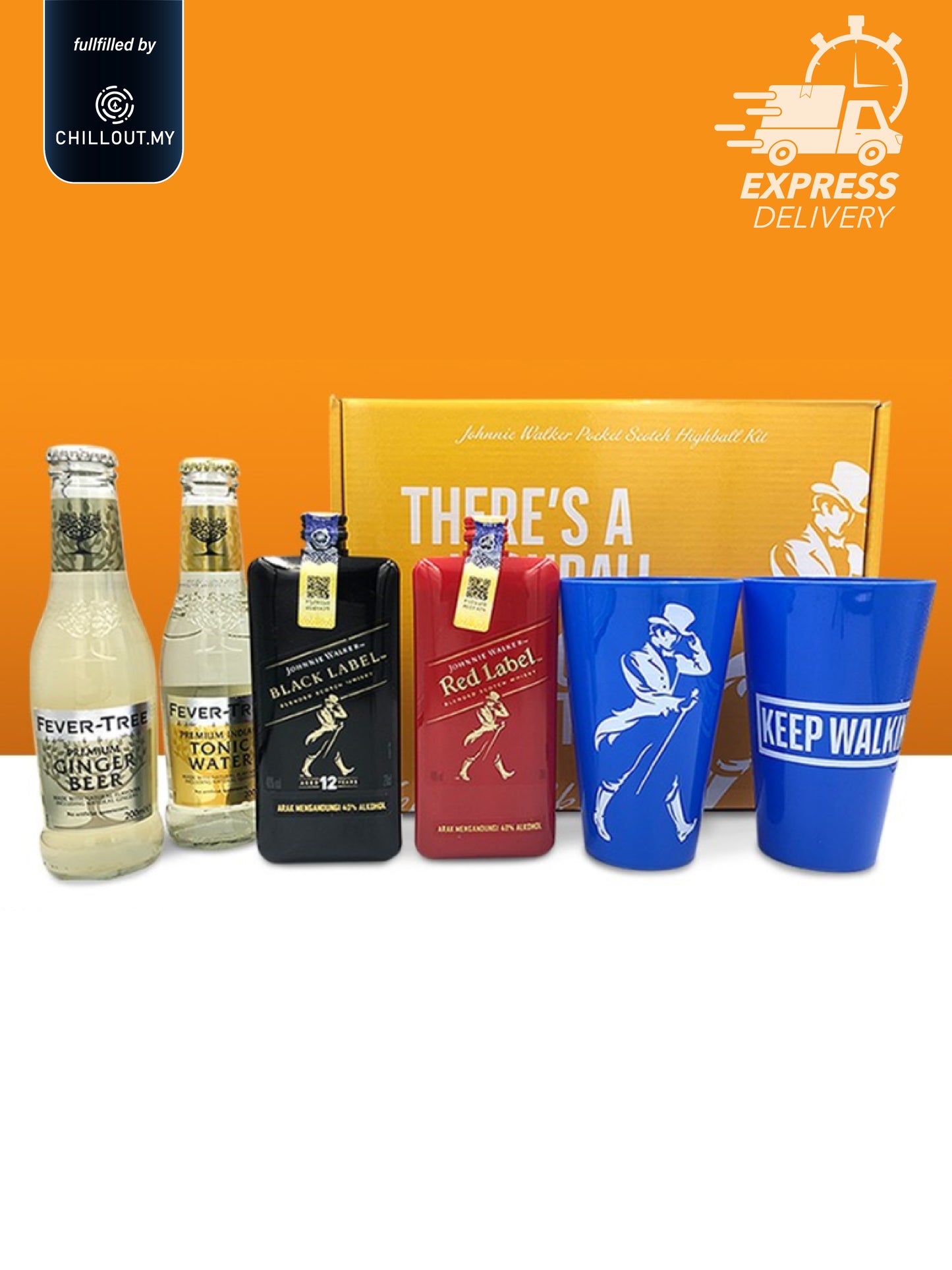 JOHNNIE WALKER POCKET SCOTCH HIGHBALL KIT