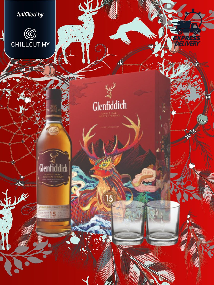 GLENFIDDICH 15 YEARS FOC 2 GLASSES