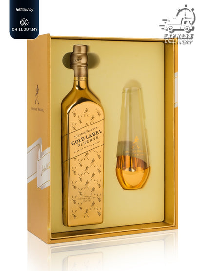 JOHNNIE WALKER GOLD LABEL  75CL FOC GLASS CARAFE